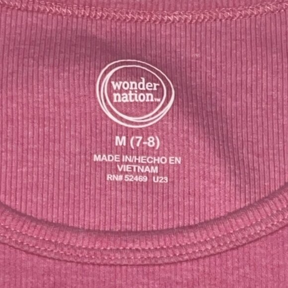 Wonder Nation Pink Kids Tank Top Size 7-8 NWOT - Picture 2 of 7